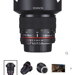 Black 14mm f/2.8 Ultra Wide Angle Lens